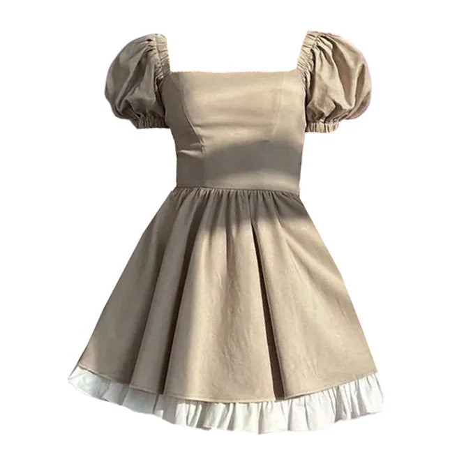 Sweetheart neckline dresses for womenFairycore Aesthetic Green Mini Dress