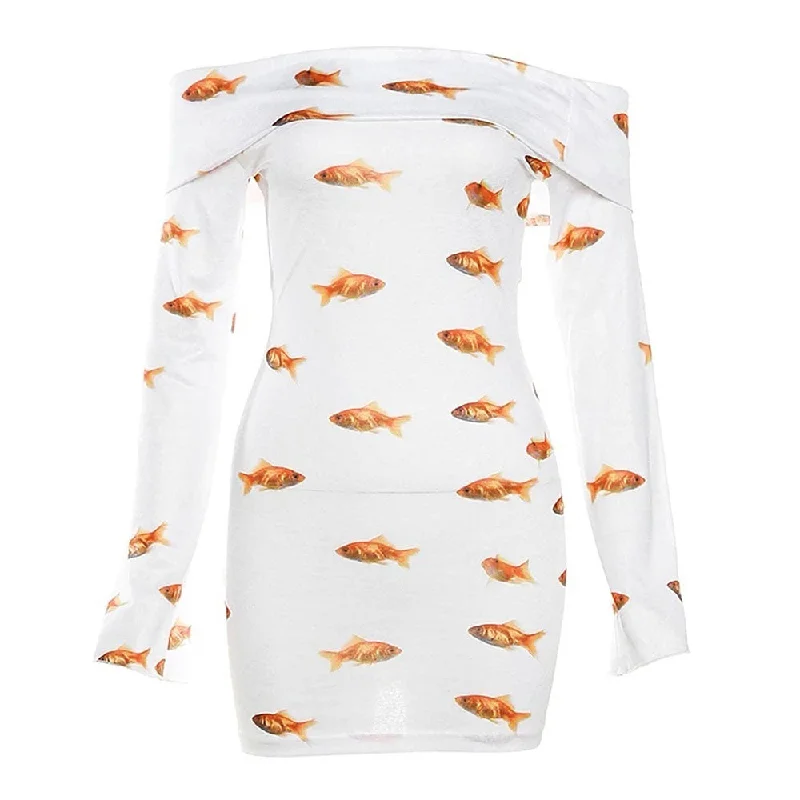 Mini dresses for womenGoldfish Off Shoulder Mini Dress