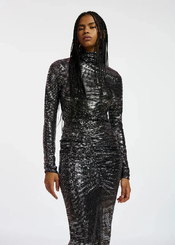 Elegant women's topsTurtleneck Jersey Eneck Black