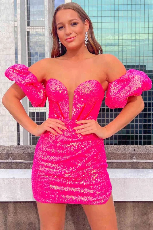 Bridal dresses for womenVerity |Bodycon Sweetheart Sequins Homecoming Dress