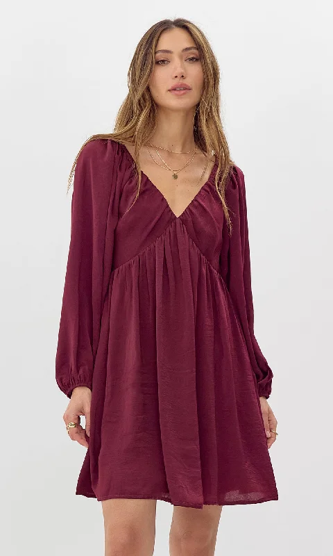 High-neck dresses for womenAya Gathered Mini Dress
