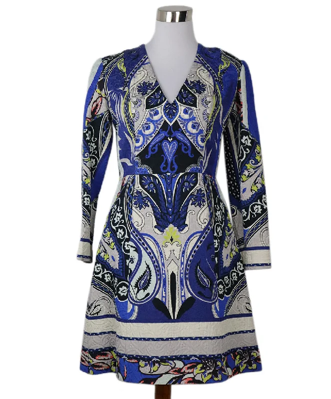 Cocktail dresses for womenEtro Blue Print Cotton Dress sz 6
