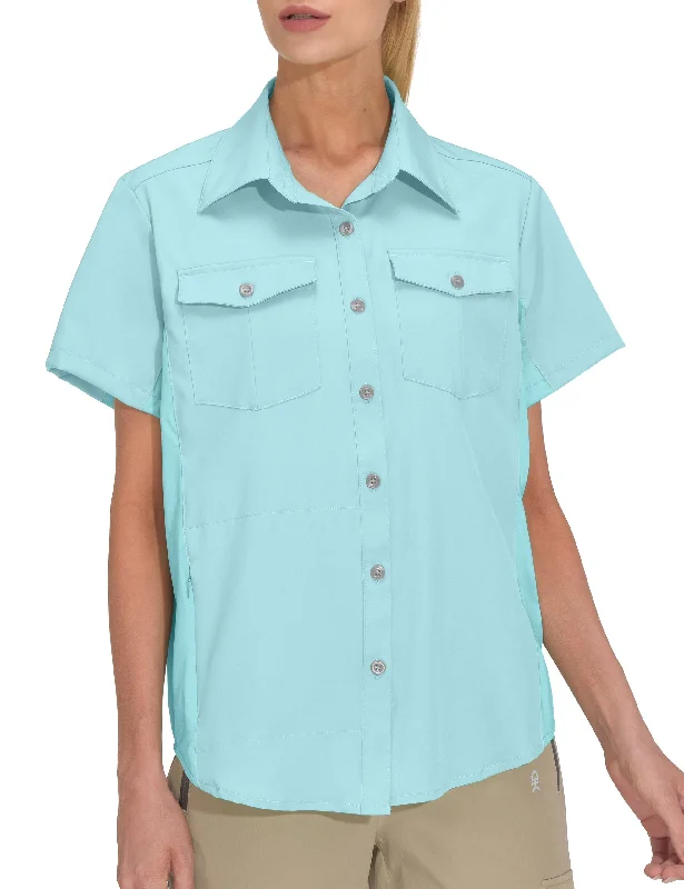 Neon women's topsWomen's Stretch Quick Dry UPF50+ Hiking Short Sleeve Shirt