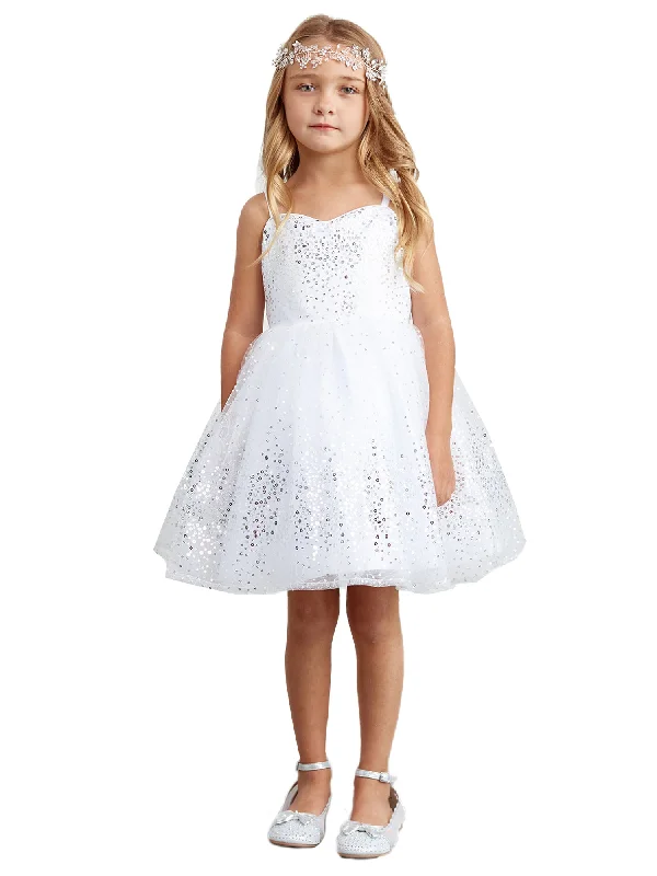 Lantern sleeve dresses for womenBig Girls Silver Spaghetti Strap Sequin Tulle Junior Bridesmaid Dress 8-12