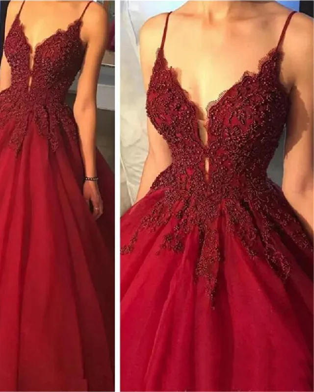 Satin dresses for womenDark Red Beaded Ball gown Quinceanera Dresses Sweet 15 Party Wedding gown LP321
