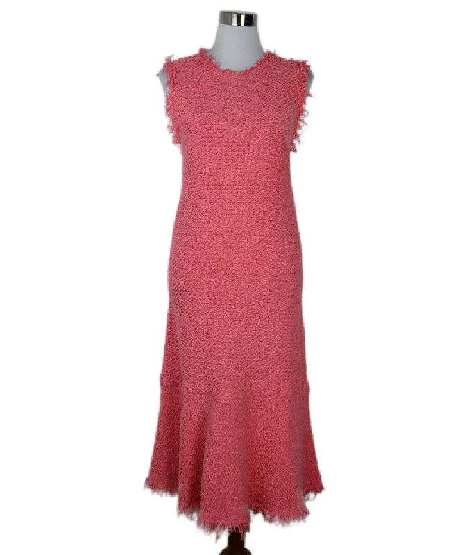 Vintage women's dressesJil Sander Pink Cotton Tweed Dress sz 8