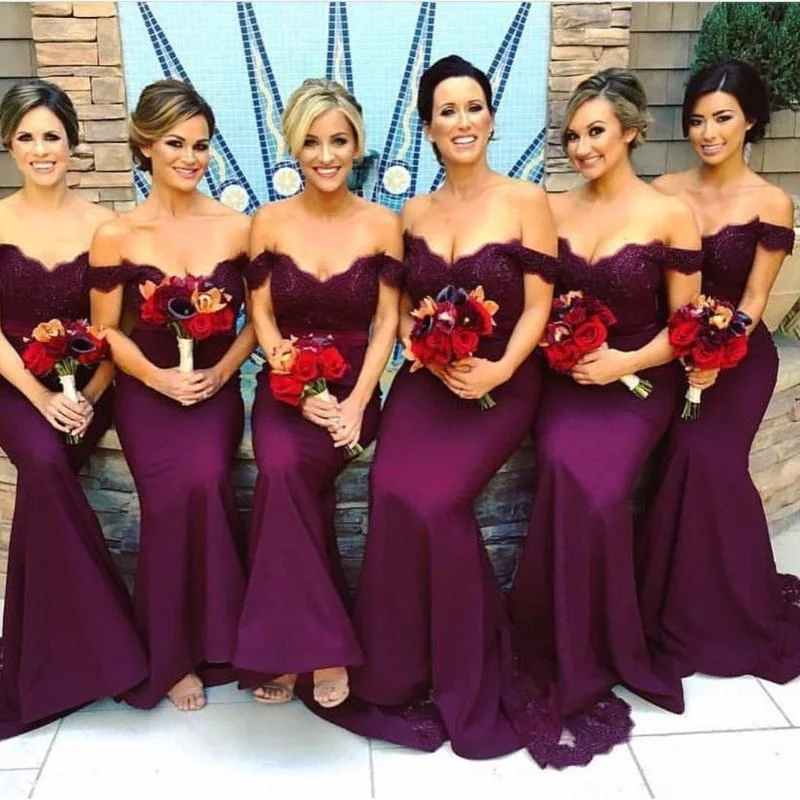 Petite dresses for womenSiaoryne Bridesmaid Dress Mermaid Long Sexy Fishtail Made of Honour Dress Wedding Guests Dresses LP1007