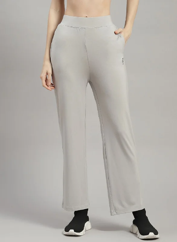 Embellished women's shortsWomen Grey Solid Trackpant