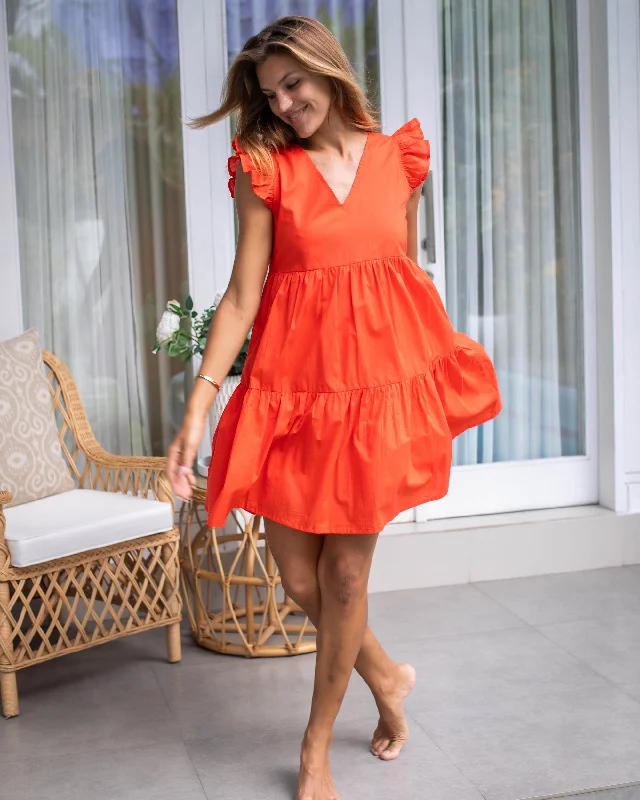Evening gowns for formal eventsAstrid Dress - Orange Cotton