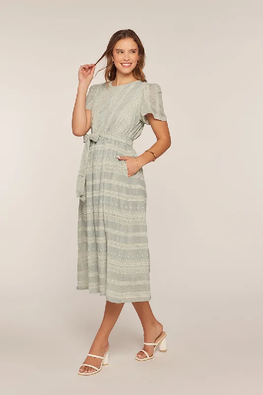 Floral dresses for womenThe Malin Embroidered Cotton Dress in Light Blue