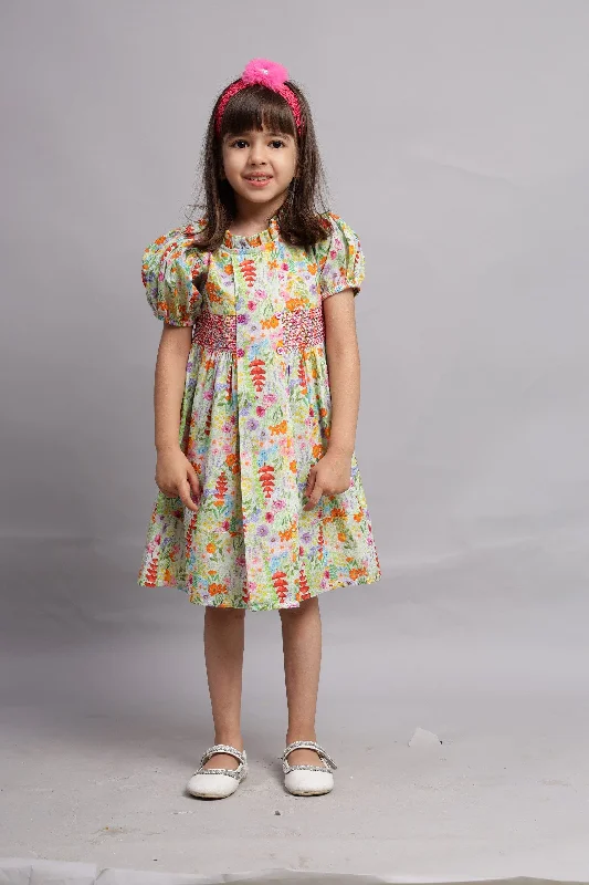 Embroidered dresses for womenMulticolour Full Sleeves Cotton Lurex Dress-Multi