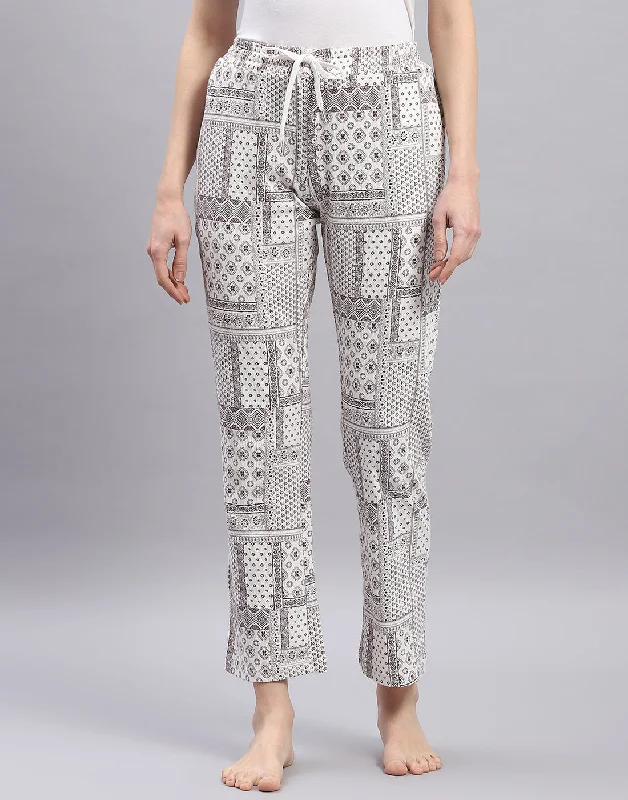 Layering women's pantsWomen Purple Printed Regular Fit Lower