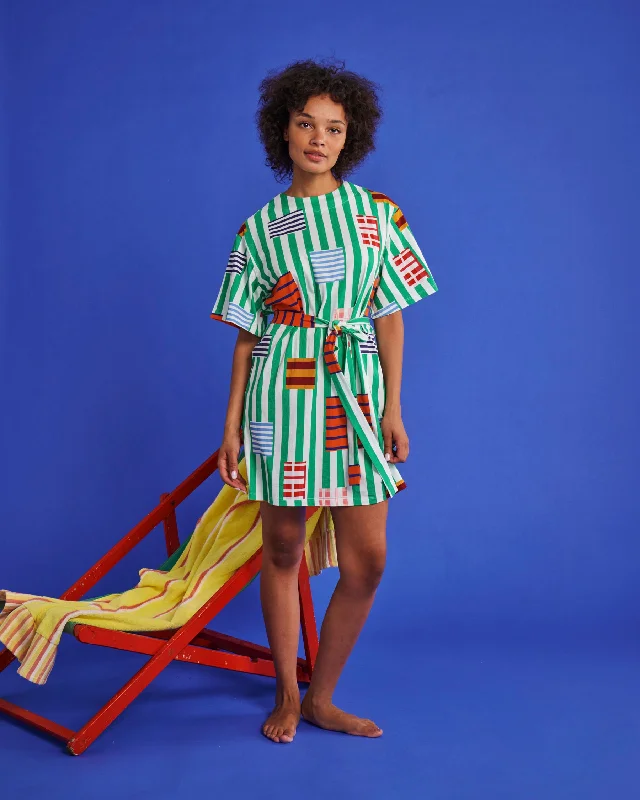 Layering dresses for versatile stylingStripe On Stripe Adult Organic Cotton Everyday Dress
