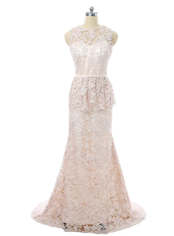 Evening women's dressesLight Champagne Mermaid Lace Mother Of The Bride Dresses