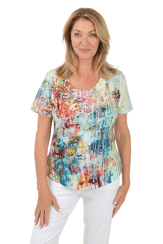 Cardigan-style women's topsPetite Alina Short Sleeve Tee