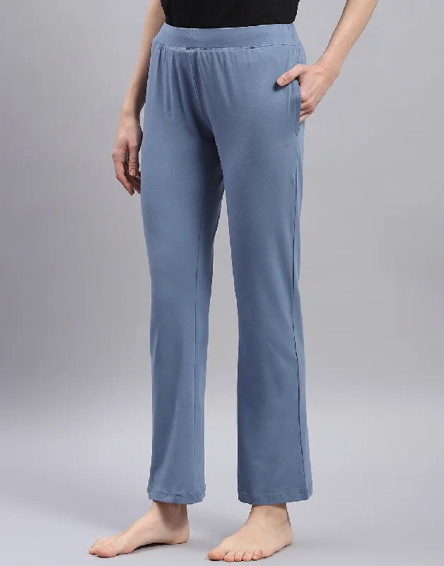 Machine-washable women's bottomsWomen Grey Solid Regular Fit Lower