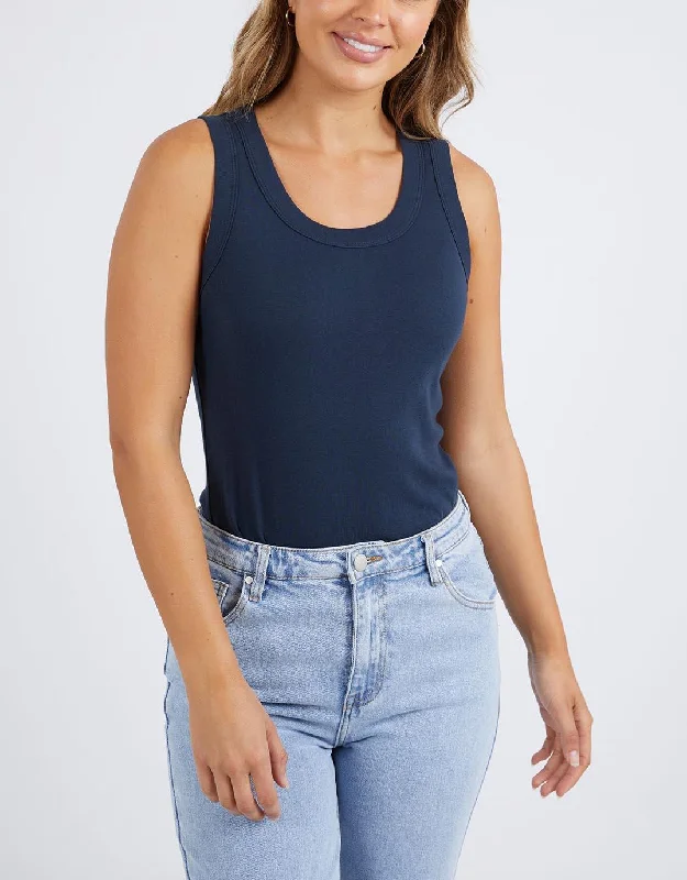 Sequined women's topsEsme Tank - Navy