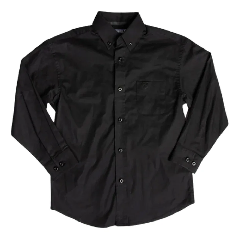 Scoop neck women's topsPSBSODRZ6N Panhandle Select Boy's Long Sleeve Western Shirt- Black