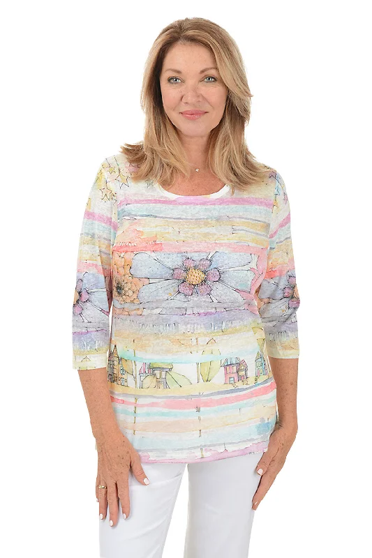 Athletic women's topsSurf Shack Jeweled Knit Top