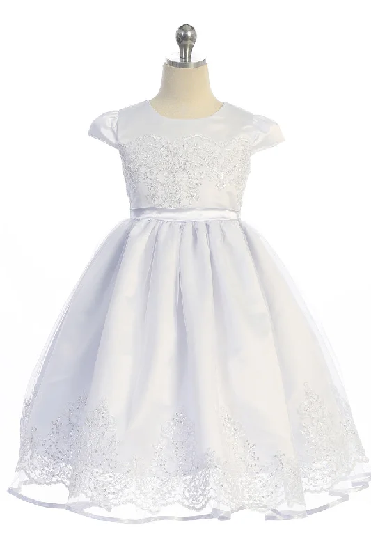 Layering dresses for versatile stylingGirls Multi Color Embroidery Junior Bridesmaid Easter Dress 2T-14