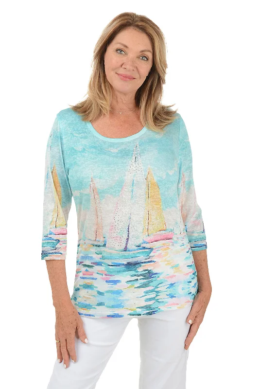 Sheer women's topsRegatta Jeweled Knit Top