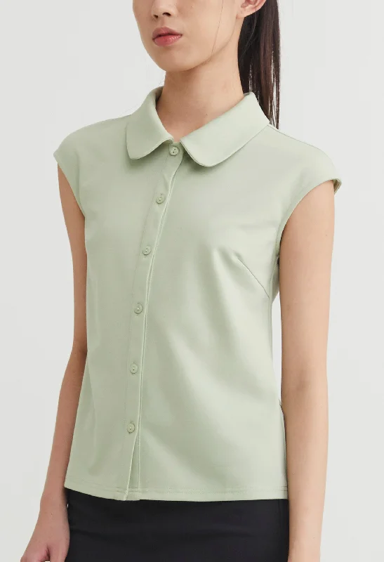 Eco-friendly women's topsWeekday Cap Sleeve Button Down Top