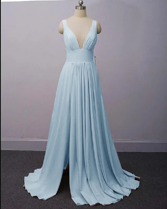 Cold-shoulder dresses for womenSummer V Neck Sexy Bridesmaid Dress Long  Maid of Honor Women Wedding Evening Gown LP889