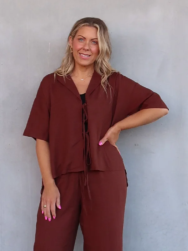 Black women's topsFinley Top - Chocolate