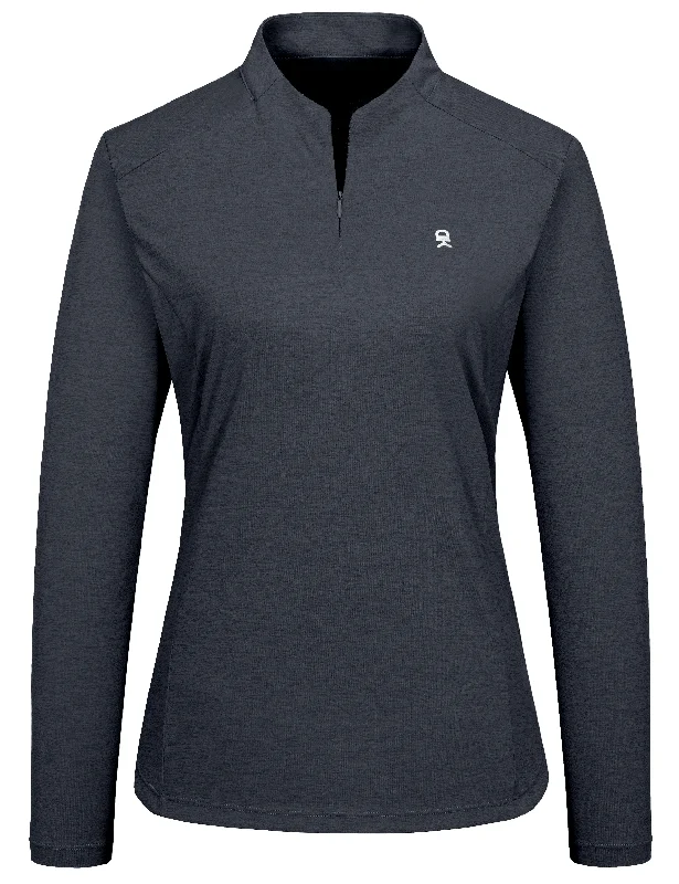 Pastel women's topsWomen's UPF50+ Shirts 1/4 Long Sleeve Pullover Lightweight Golf Hiking Tops