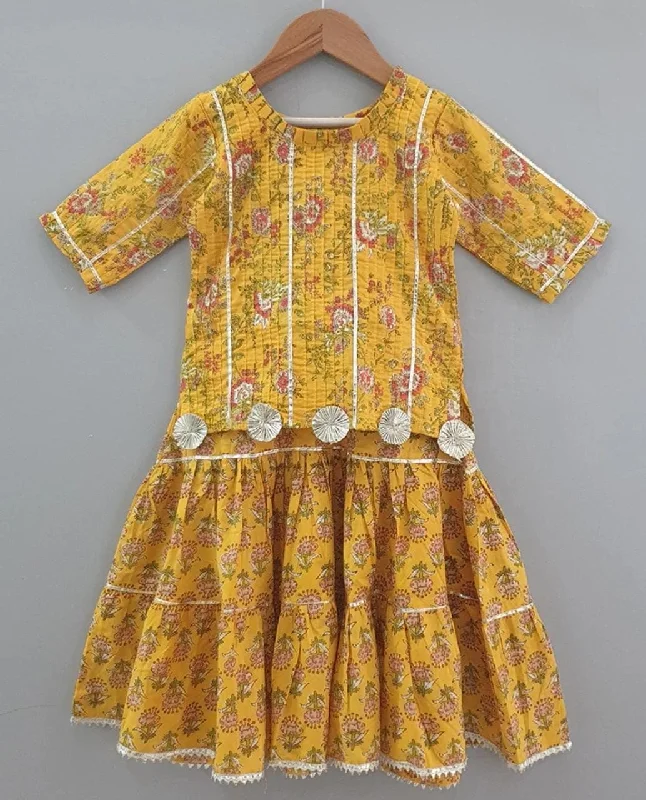Polka dot dresses for womenPre-Order: Mustard Yellow  Cotton Dress