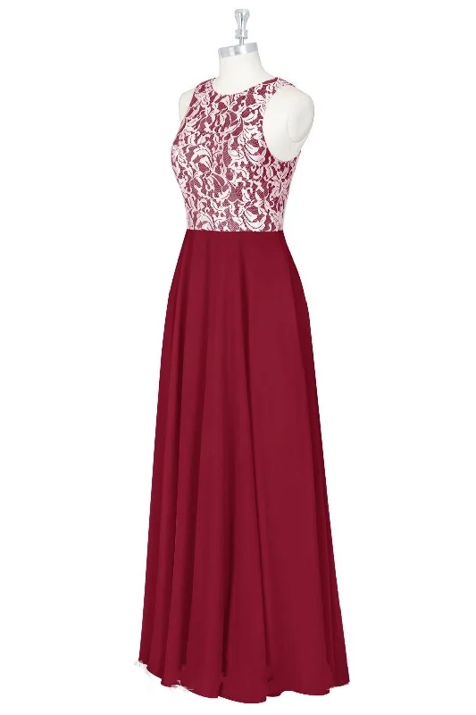 Sweetheart neckline dresses for womenRed Print Sleeveless A-Line Long Bridesmaid Dress
