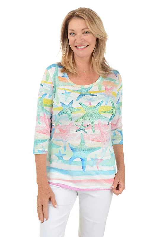 Eco-friendly women's topsStarfish Jeweled Knit Top