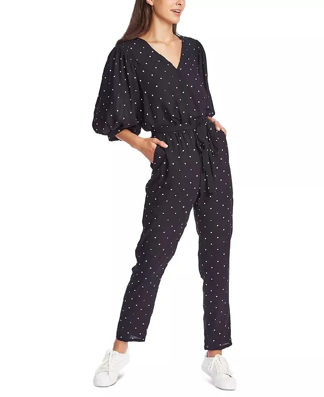 Yoga pants for women1.STATE Women's Belted Polka-Dot Jumpsuit Blue Size Medium