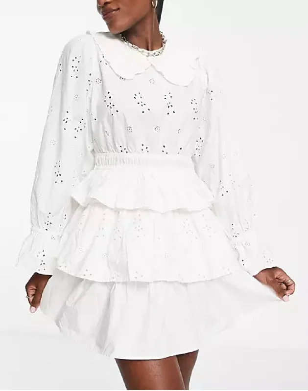 Flutter sleeve dresses for womenNever Fully Dressed cotton broderie layered dress - size 12