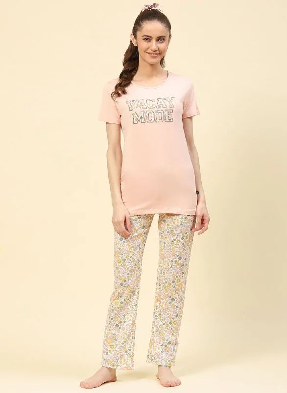 Maxi women's dressesWomen Peach Printed Lower Set