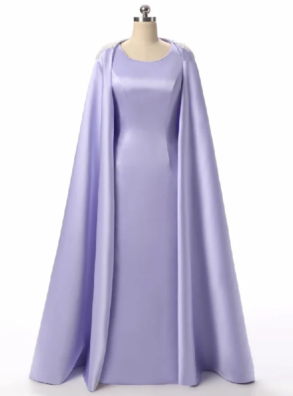 Bohemian women's dressesLavender Satin Pearls Mermaid Mother Of The Bride Dresses