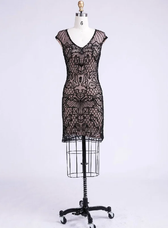 Lace dresses for womenMother of the bride dresses New design Sexy with V-Neck Cap Sleevess