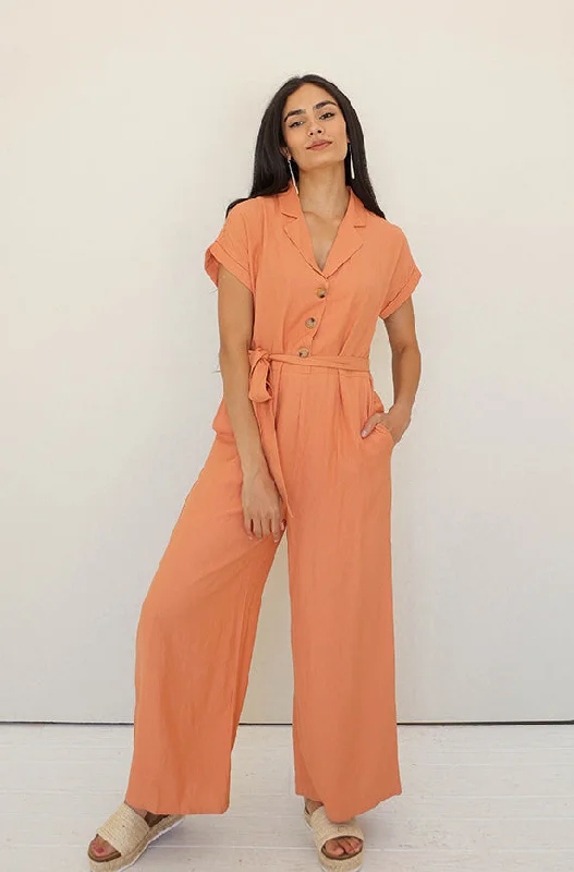 Sequined women's skirtsCecilia Tangerine Jumpsuit - Nursing Friendly - FINAL FEW- FINAL SALE