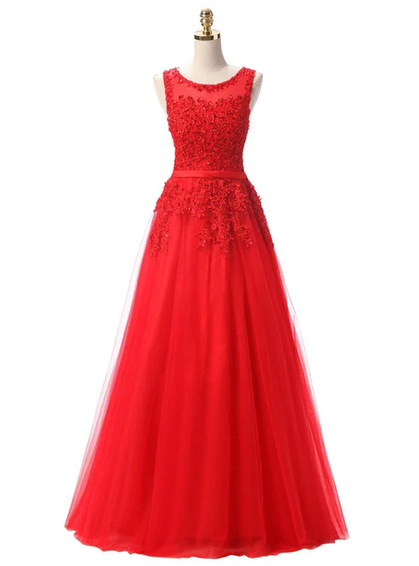 Little red dresses (LRDs) for womenRed Lace Beading Scoop Sleeveless Bridesmaid Dress
