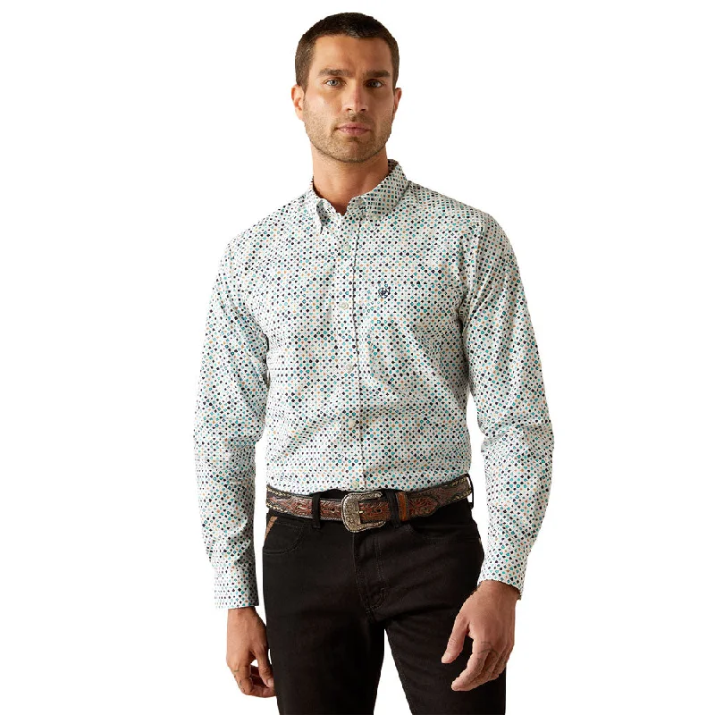 Metallic women's tops10054746 Ariat Men's Jansen Fitted Long Sleeve Buttondown Shirt - Multicolor Print
