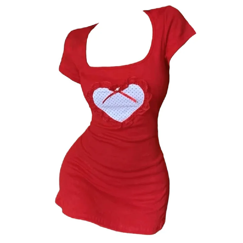 Tight-fitting dresses for womenCrimson Heart Mini Dress