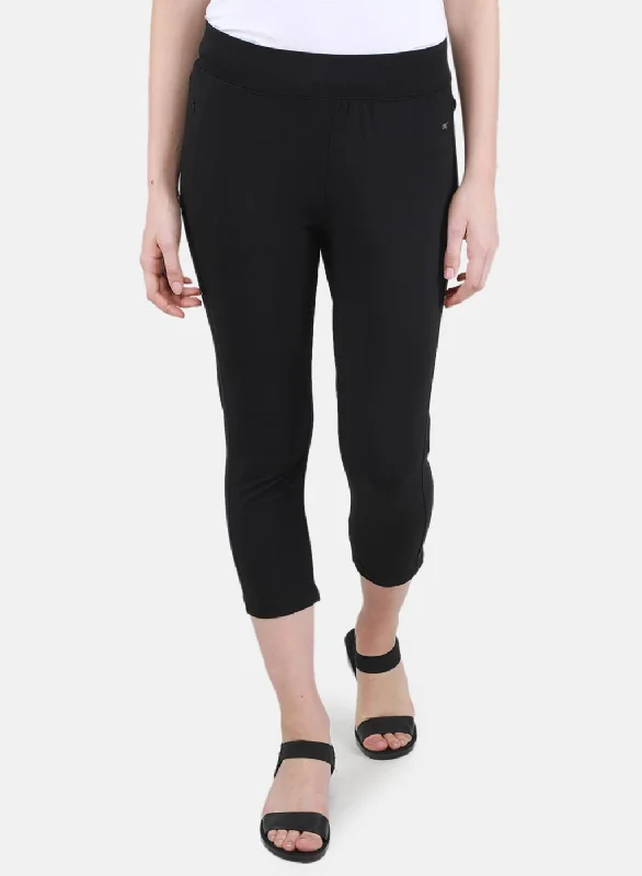 Day dresses for womenWomen Black Solid Capri