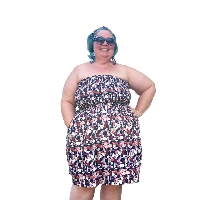 Bodycon dresses for womenPebble Print Cotton Strapless Dress -  Made to Order