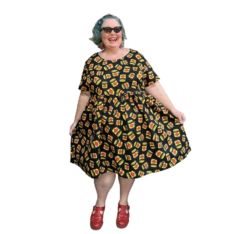 Tight-fitting dresses for womenLimited Edition Happy Vegemite Print Cotton Dress- Made to Order