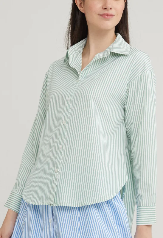 Transitional women's topsPicnic Striped Button Up Blouse