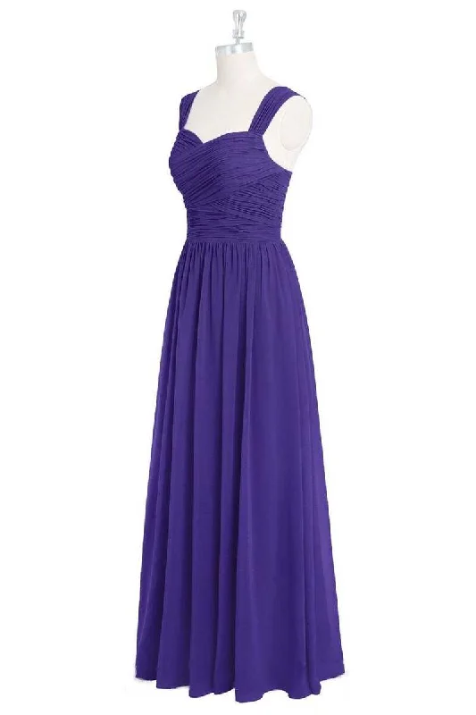 Peplum dresses for womenPurple Sweetheart Banded Waist Long Bridesmaid Dress