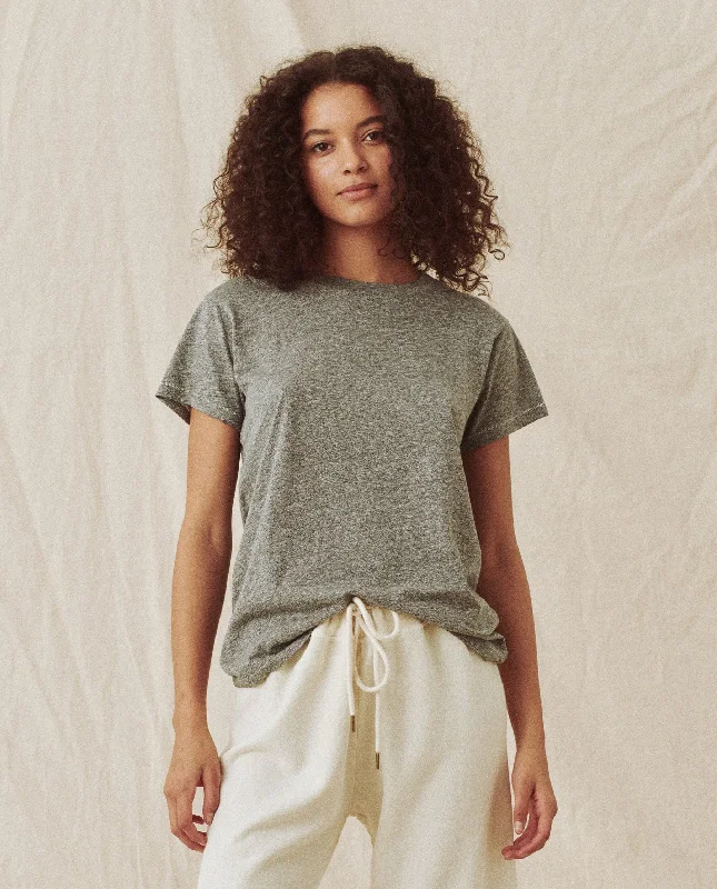 High-low hem women's topsTshirt The Slim Heather-Grey