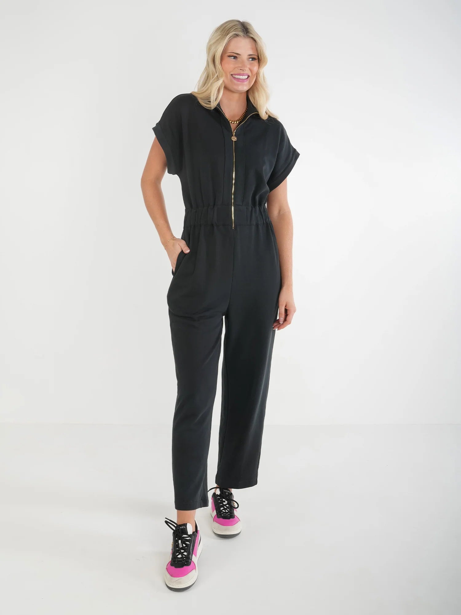 Bridal party women's dressesBlack French Poppy Jumpsuit