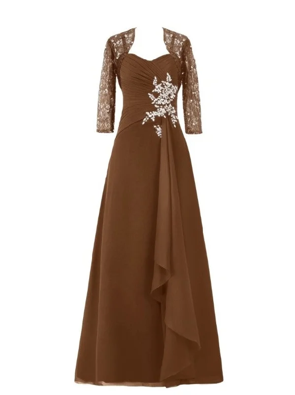Elegant women's dressesLatest Spaghetti Straps Floor-Length Beading Mother of the Bride Dress