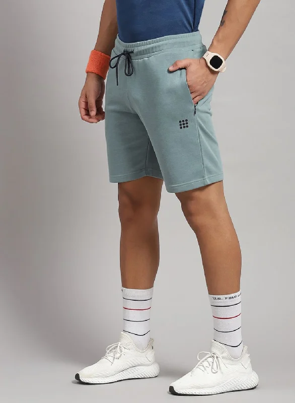 outdoor short-sleeved men's clothingMen Blue Solid T-Shirt